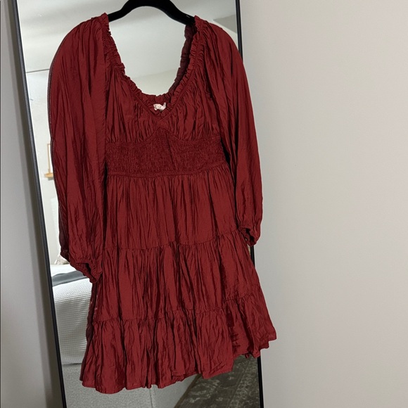 Entro Red Ruffled Dress - Picture 2 of 4